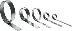 IDEAL TRIDON - 5" ID, Grade 201, Stainless Steel Preformed J-Type Clamp - 3/4" Wide x 0.03" Thick - Exact Tooling