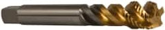 OSG - M20x2.50 Metric Coarse 4 Flute 6H Modified Bottoming Spiral Flute Tap - Vanadium High Speed Steel, TiN Finish, 140mm OAL, Right Hand Flute, Right Hand Thread - Exact Tooling