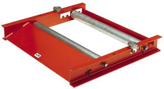 Made in USA - 28 Inches Max Width Reel Winder Roller Stand - 1,500 Lbs. Load Limit, 1 Reel Limit, 28 Inches Long x 31-1/2 Inches Wide x 4 Inches High, Structural Channel Frame with 6 Roller Positions - Exact Tooling