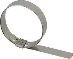 IDEAL TRIDON - 3" ID, Grade 201, Stainless Steel Preformed J-Type Clamp - 3/4" Wide x 0.03" Thick - Exact Tooling