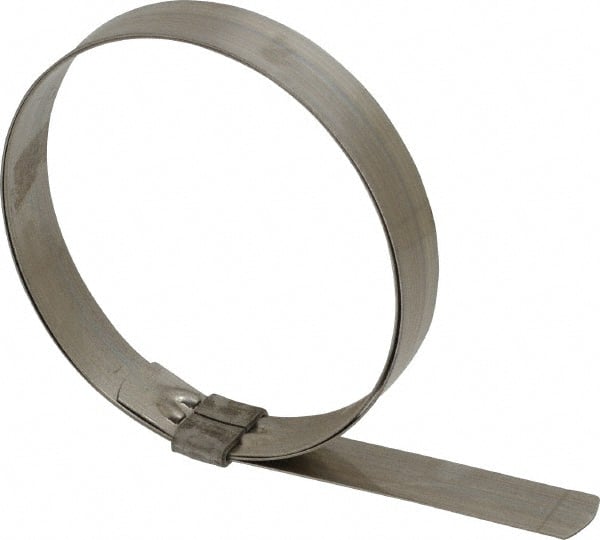 IDEAL TRIDON - 4" ID, Grade 201, Stainless Steel Preformed J-Type Clamp - 3/4" Wide x 0.03" Thick - Exact Tooling