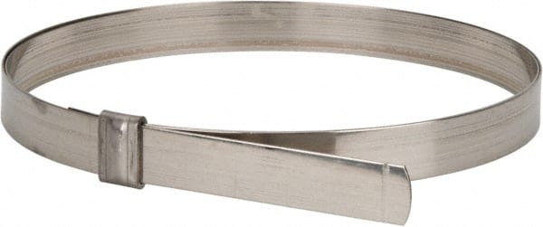 IDEAL TRIDON - 7" ID, Grade 201, Stainless Steel Preformed J-Type Clamp - 3/4" Wide x 0.03" Thick - Exact Tooling