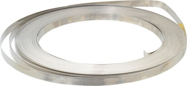 IDEAL TRIDON - Grade 201, Stainless Steel Banding Strap Roll - 1/2" Wide x 0.03" Thick - Exact Tooling