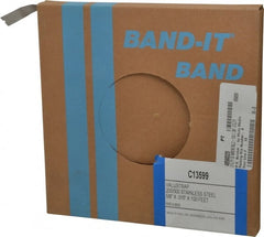 Made in USA - Grade 200 to 300, Stainless Steel Banding Strap Roll - 5/8" Wide x 0.015" Thick - Exact Tooling