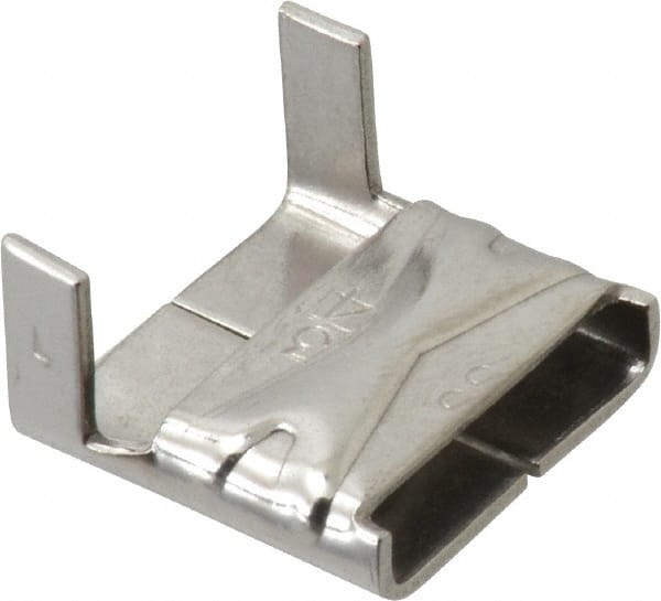 Made in USA - Grade 200 to 300, Stainless Steel Banding Strap Buckle - 3/4" Wide - Exact Tooling