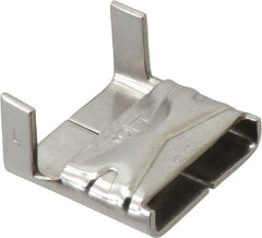 Made in USA - Grade 200 to 300, Stainless Steel Banding Strap Buckle - 3/4" Wide - Exact Tooling