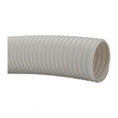 Continental ContiTech - 3" ID, 29 Hg Vac Rating, 30 psi, PVC Vacuum & Duct Hose - 100' Long, White, 8" Bend Radius, 15 to 150°F - Exact Tooling