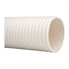 Continental ContiTech - 4" ID, 15 Hg Vac Rating, 27 psi, PVC Vacuum & Duct Hose - 100' Long, White, 14" Bend Radius, 15 to 150°F - Exact Tooling