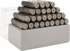C.H. Hanson - 27 Piece, 5/16" Character Steel Stamp Set - Letters, Heavy Duty - Exact Tooling