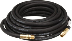 Continental ContiTech - 1/4" ID x 1/2" OD 25' Long Multipurpose Air Hose - MNPT x MNPT Ends, 200 Working psi, -40 to 190°F, 1/4" Fitting, Black - Exact Tooling