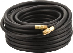 Continental ContiTech - 1/4" ID x 1/2" OD 50' Long Multipurpose Air Hose - MNPT x MNPT Ends, 200 Working psi, -40 to 190°F, 1/4" Fitting, Black - Exact Tooling
