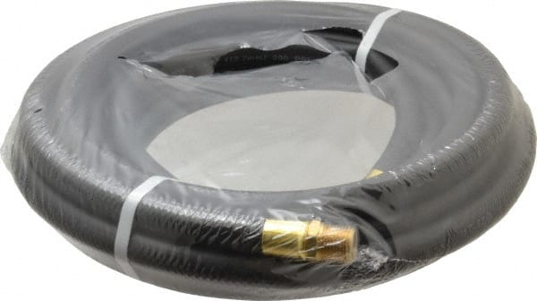 Continental ContiTech - 1/2" ID x 0.811" OD 25' Long Multipurpose Air Hose - MNPT x MNPT Ends, 200 Working psi, -40 to 190°F, 1/2" Fitting, Black - Exact Tooling