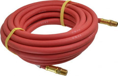 Continental ContiTech - 1/4" ID x 0.527" OD 25' Long Multipurpose Air Hose - MNPT x MNPT Ends, 250 Working psi, -40 to 190°F, 1/4" Fitting, Red - Exact Tooling