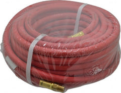 Continental ContiTech - 1/4" ID x 0.527" OD 50' Long Multipurpose Air Hose - MNPT x MNPT Ends, 250 Working psi, -40 to 190°F, 1/4" Fitting, Red - Exact Tooling
