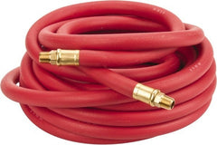 Continental ContiTech - 3/8" ID x 0.7" OD 25' Long Multipurpose Air Hose - MNPT x MNPT Ends, 250 Working psi, -40 to 190°F, 1/4" Fitting, Red - Exact Tooling