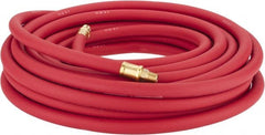 Continental ContiTech - 3/8" ID x 0.7" OD 50' Long Multipurpose Air Hose - MNPT x MNPT Ends, 250 Working psi, -40 to 190°F, 1/4" Fitting, Red - Exact Tooling