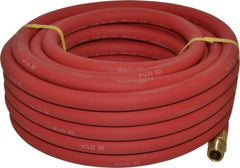 Continental ContiTech - 1/2" ID x 0.838" OD 50' Long Multipurpose Air Hose - MNPT x MNPT Ends, 250 Working psi, -40 to 190°F, 1/2" Fitting, Red - Exact Tooling