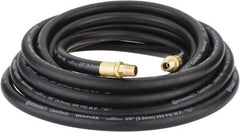 Continental ContiTech - 3/8" ID x 0.688" OD 25' Long Oil Resistant Air Hose - MNPT x MNPT Ends, 300 Working psi, -20 to 190°F, 1/4" Fitting, Black - Exact Tooling