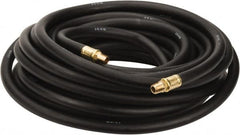 Continental ContiTech - 3/8" ID x 0.688" OD 50' Long Oil Resistant Air Hose - MNPT x MNPT Ends, 300 Working psi, -20 to 190°F, 1/4" Fitting, Black - Exact Tooling