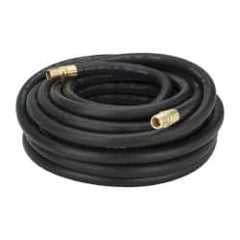 Continental ContiTech - 1/2" ID x 0.844" OD 50' Long Oil Resistant Air Hose - MNPT x MNPT Ends, 300 Working psi, -20 to 190°F, 1/2" Fitting, Black - Exact Tooling