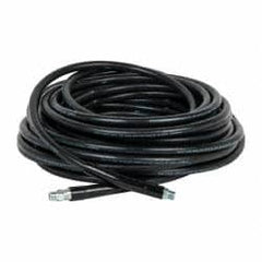Continental ContiTech - 100' Long, 3/8" Fitting, Swivel Fitting, 0 to 250°F, Synthetic Rubber High Temp & High Pressure Hose - 3/8" Inside x 0.693" Outside Diam, Black, 3,000 psi - Exact Tooling