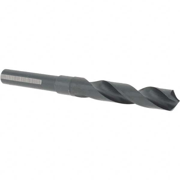Cle-Line - 39/64" Drill, 118° Point, High Speed Steel Silver Deming & Reduced Shank Drill Bit - Exact Tooling
