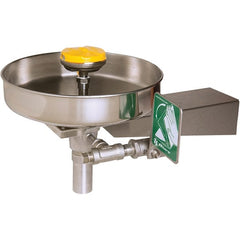 Haws - 15" Wide x 13" High, Wall Mount, Stainless Steel Bowl, Eye & Face Wash Station - 13" Inlet, 3.7 GPM Flow Rate - Exact Tooling