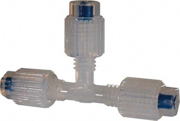 NewAge Industries - 1/8" Tube OD, PFA PTFE Plastic Compression Tube Union Tee - 500°F Max - Exact Tooling