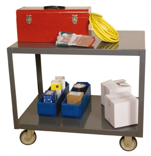 Durham - Mobile Table - Steel, Gray, 36" Long x 24" Deep x 30" High - Exact Tooling