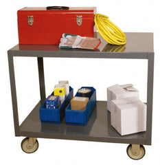 Durham - Mobile Table - Steel, Gray, 60" Long x 30" Deep x 30" High - Exact Tooling