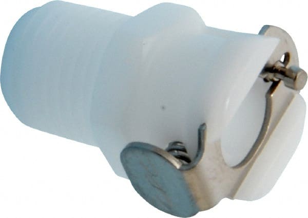 CPC Colder Products - 1/8" Nominal Flow, 1/4 NPT Thread, Female, Inline Threaded-Female Socket - 120 Max psi, -40 to 180°F, Acetal Coupling, Buna-N O-Ring - Exact Tooling