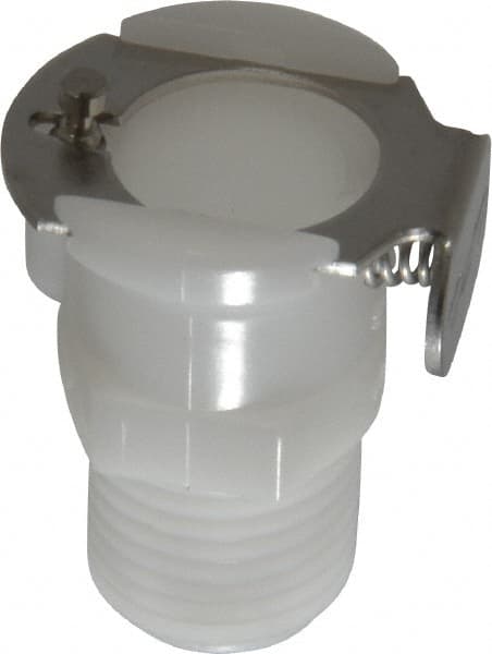 CPC Colder Products - 1/4" Nominal Flow, 1/4 NPT Thread, Male, Inline Threaded-Female Socket - 120 Max psi, -40 to 180°F, Acetal Coupling, Buna-N O-Ring - Exact Tooling