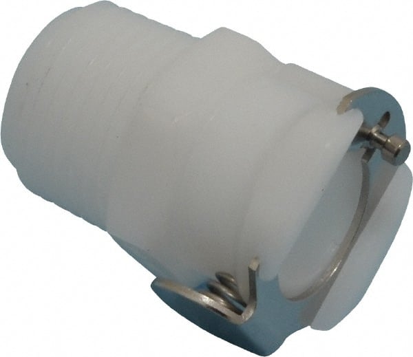 CPC Colder Products - 1/4" Nominal Flow, 3/8 NPT Thread, Male, Inline Threaded-Female Socket - 120 Max psi, -40 to 180°F, Acetal Coupling, Buna-N O-Ring - Exact Tooling