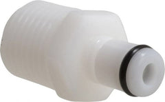 CPC Colder Products - 1/8" Nominal Flow, 1/4 NPT Thread, Male, Inline Threaded-Male Plug - 120 Max psi, -40 to 180°F, Acetal Coupling, Buna-N O-Ring - Exact Tooling