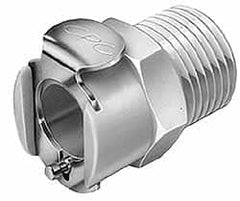 CPC Colder Products - 1/8" Nominal Flow, 1/8 BSPT Thread, Female, Inline Threaded-Female Socket - 120 Max psi, -40 to 180°F, Acetal Coupling, Buna-N O-Ring - Exact Tooling