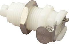 CPC Colder Products - 1/8" Nominal Flow, 1/16" ID, Female, Panel Mount Hose Barb-Female Socket - 120 Max psi, -40 to 180°F, Acetal Coupling, Buna-N O-Ring - Exact Tooling
