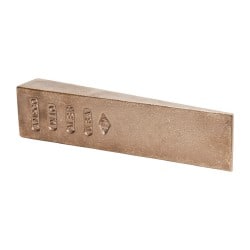 Ampco - 8-1/2" OAL Nonsparking Flange Wedge - 2" Wide x 1-1/4" High - Exact Tooling