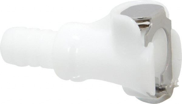 CPC Colder Products - 1/4" Nominal Flow, 3/8" ID, Female, Inline Hose Barb-Female Socket - 120 Max psi, -40 to 180°F, Acetal Coupling, Buna-N O-Ring - Exact Tooling
