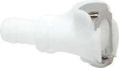 CPC Colder Products - 1/4" Nominal Flow, 3/8" ID, Female, Inline Hose Barb-Female Socket - 120 Max psi, -40 to 180°F, Acetal Coupling, Buna-N O-Ring - Exact Tooling