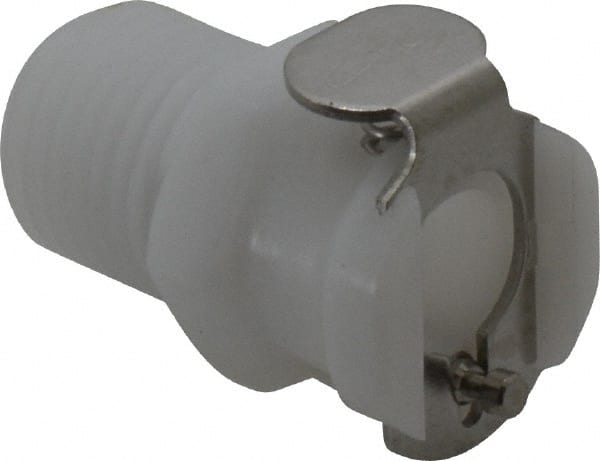 CPC Colder Products - 1/8" Nominal Flow, 1/4 NPT Thread, Female, Inline Threaded-Female Socket - 120 Max psi, -40 to 180°F, Acetal Coupling, Buna-N O-Ring - Exact Tooling