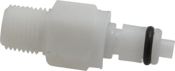 CPC Colder Products - 1/8" Nominal Flow, 1/8 NPT Thread, Male, Inline Threaded-Male Plug - 120 Max psi, -40 to 180°F, Acetal Coupling, Buna-N O-Ring - Exact Tooling