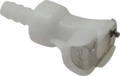 CPC Colder Products - 1/4" Nominal Flow, 1/4" ID, Female, Inline Hose Barb-Female Socket - 120 Max psi, -40 to 180°F, Acetal Coupling, Buna-N O-Ring - Exact Tooling