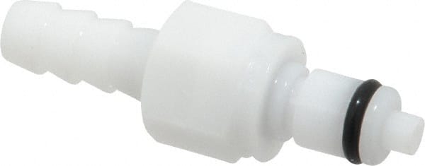 CPC Colder Products - 1/8" Nominal Flow, 1/4" ID, Male, Inline Hose Barb-Male Plug - 120 Max psi, -40 to 180°F, Acetal Coupling, Buna-N O-Ring - Exact Tooling