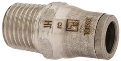 Legris - 5/16" Outside Diam, 1/4 NPT, Stainless Steel Push-to-Connect Male Connector - 435 Max psi, Tube to Male NPT Connection, FKM O-Ring - Exact Tooling