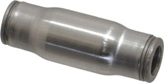 Legris - 1/4" Outside Diam, Stainless Steel Push-to-Connect Tube Union - 435 Max psi, Tube to Tube Connection, FKM O-Ring - Exact Tooling