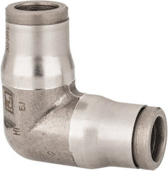 Legris - 5/16" Outside Diam, Stainless Steel Push-to-Connect Tube Union Elbow - 435 Max psi, Tube to Tube Connection, FKM O-Ring - Exact Tooling