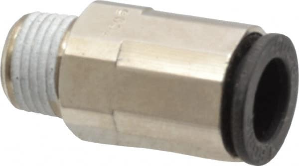 Legris - 5/16" Outside Diam, 1/8 NPT, Nickel Plated Brass Push-to-Connect Tube Male Connector - 290 Max psi - Exact Tooling