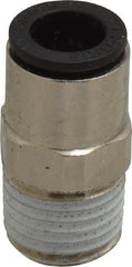 Legris - 5/16" Outside Diam, 1/4 NPT, Nickel Plated Brass Push-to-Connect Tube Male Connector - 290 Max psi - Exact Tooling