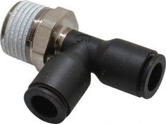 Legris - 5/16" OD, 3/8 NPT, Nylon/Nickel Plated Brass Push-to-Connect Male Run Tee - 290 Max psi - Exact Tooling