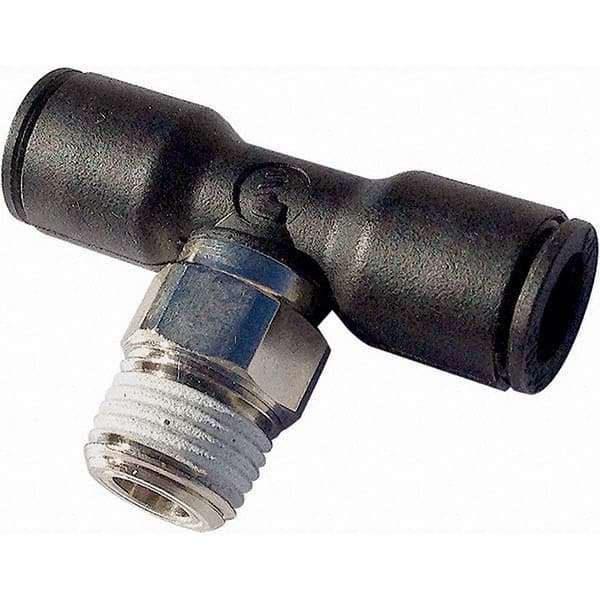 Legris - Plastic Push-To-Connect Tube Fittings Type: Male Branch Tee Tube Outside Diameter (mm): 14 - Exact Tooling